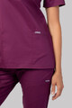 ladies-medical-scrub-top-wine-flex-zone-pocket.jpg