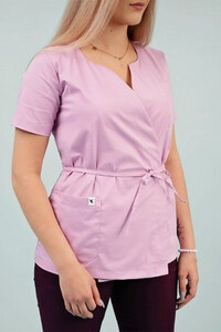 Tied Pink Medical Scrub Andrea 