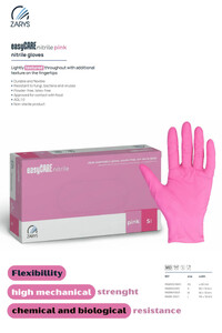 EasyCare Nitrile Examination Gloves in Pink – Empathetic Design Meets Uncompromising Protection