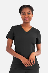 Matrix PRO™ V-Neck Scrub Top in Black – Timeless Authority and Performance