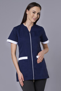 Dark blue zip medical uniform