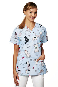 Medical Top Light Blue Funny Dogs