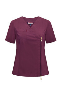 Ladies' medical zip top INES wine