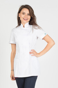 Roisin white beauty uniform top