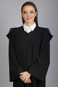 Graduation V-Stole with lining black-sky-blue