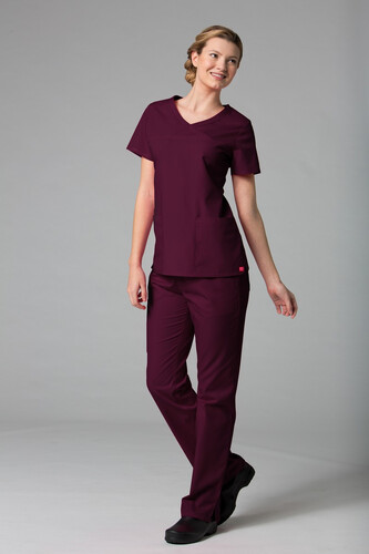 Healtcare Scrub Top Wine Maevn