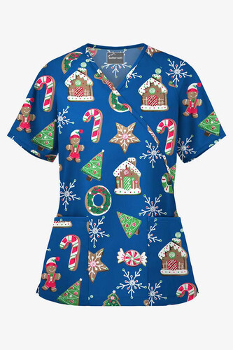 Santa's-Cookies-Mock-Wrap-Royal-Blue-Christmas-Scrub-Top.jpg