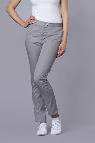 Button trousers light grey