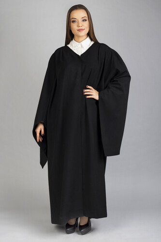 Wide Bell Sleeves Master Gown black fastening